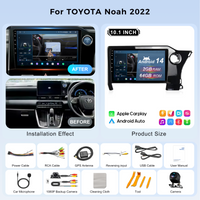 Nunoo T9 4+64G Car Audio with Frame Line for T0VOTA Noah 2008 2022