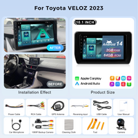 Nunoo Car Stereo with Frame Line for T0VOTA VELOZ 2023