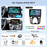 Nunoo Car Stereo with Frame Line for T0VOTA AYGO 2014