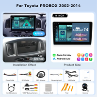 Nunoo Car Stereo with Frame Line for T0VOTA PROBOX 2002-2014