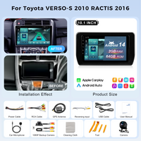 Nunoo Car Stereo with Frame Line for T0VOTA VERSO-S 2010 RACTlS 2016
