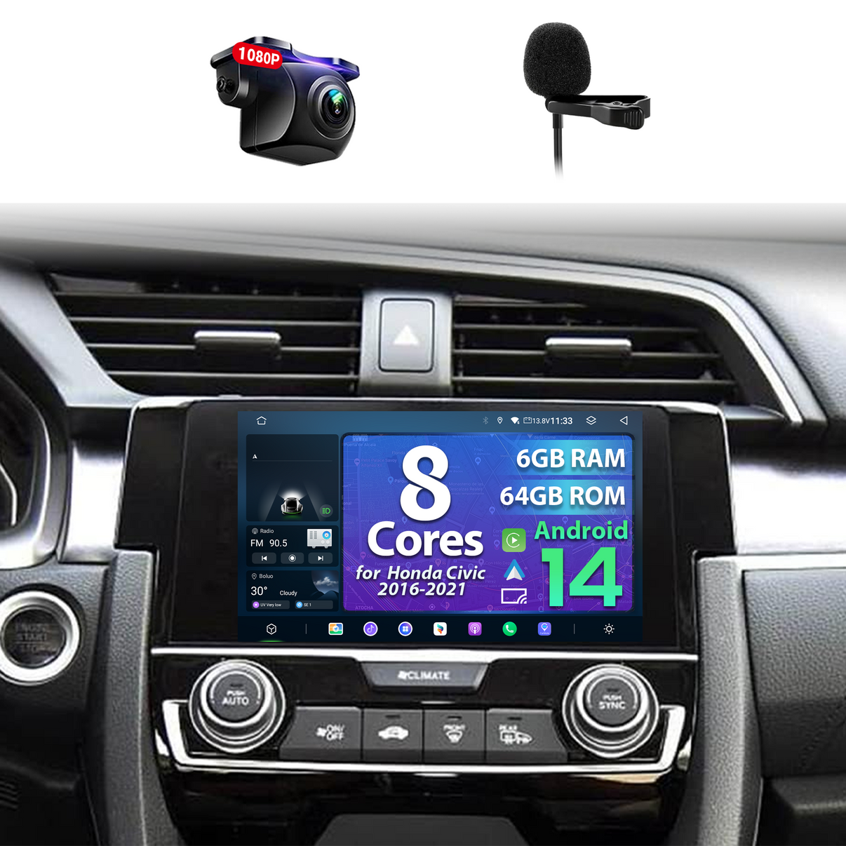 honda civic head unit upgrade